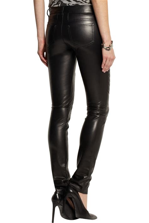 ysl leather pants|YSL jeans for women.